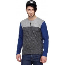 Deals, Discounts & Offers on Men Clothing - Flat 50% off on Campus Sutra Solid Men's Round Neck Grey T-Shirt
