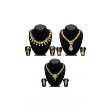 Deals, Discounts & Offers on Women - Flat 74% off on Sukkhi Glimmery Pack of 3 Necklace Set