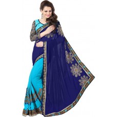 Deals, Discounts & Offers on Women Clothing - Amar Enterprise Embriodered Sari at 62% offer