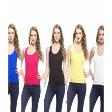 Deals, Discounts & Offers on Women Clothing - Friskers Multi Color Camisoles Pack of 5 at 37% offer