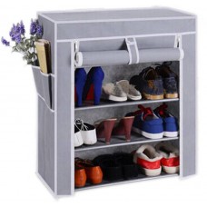 Deals, Discounts & Offers on Accessories - Pindia 4 Layer Design Rack Organizer Polyester Shoe Cabinet at 51% offer
