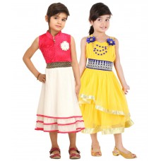 Deals, Discounts & Offers on Kid's Clothing - Flat 83% off on Tiny Toon Pack of 2 Party Wear Dresses For Kids