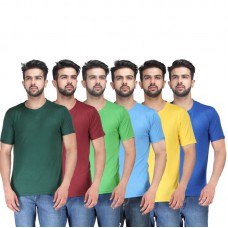 Deals, Discounts & Offers on Men Clothing - Flat 54% off on Tsx Mens Set Of 6 Polyester T-shirt