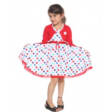Deals, Discounts & Offers on Kid's Clothing - Flat 67% off on Lil Orchids Red Cotton Polka Dots Printed