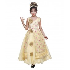 Deals, Discounts & Offers on Kid's Clothing - Flat 73% off on Ishika Garments Beige Net Dress 