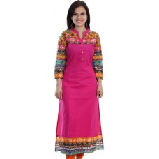 Deals, Discounts & Offers on Women Clothing - Flat 58% off on Mokshi Casual Solid  Kurti 