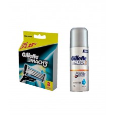 Deals, Discounts & Offers on Accessories - Gillette Mach3 Super Saver pack 8 cartridges at 15% offer