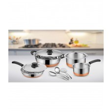 Deals, Discounts & Offers on Home & Kitchen - Ideale COPPER Bottom Cookware Set 9Pcs