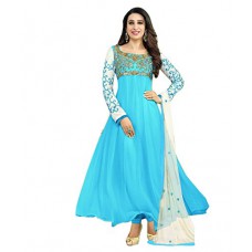 Deals, Discounts & Offers on Women Clothing - Georgette Anarkali Style Unstiched Dress Material