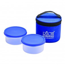 Deals, Discounts & Offers on Home Appliances - Ruchi Food Fresh Small Plastic Tiffin Box Set, 350ml, 3-Pieces