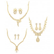 Deals, Discounts & Offers on Earings and Necklace - Voylla Gold Necklace Set Combo