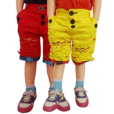 Deals, Discounts & Offers on Kid's Clothing - AD & AV Multicolour Cotton Shorts - Pack of 2