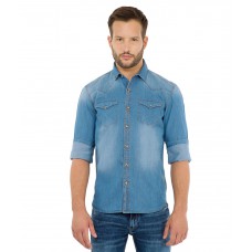 Deals, Discounts & Offers on Men Clothing - Highlander Blue Slim Fit Shirt