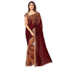 Deals, Discounts & Offers on Women Clothing - Flat 752% Offer on anand sarees faux georgette multi colored print saree