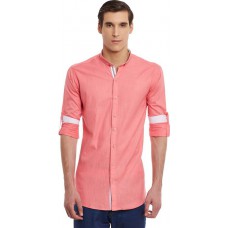 Deals, Discounts & Offers on Men Clothing - Flat 50% Offer on wild hunk men's solid casual pink shirt