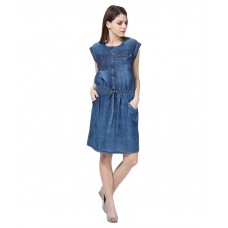 Deals, Discounts & Offers on Women Clothing - Tokyo Talkies Blue Denim Shift Dress
