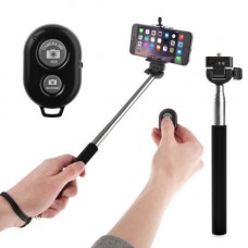 Deals, Discounts & Offers on Mobile Accessories - Extendable Self Selfie Stick with Clamp And Bluetooth Remote Shutter