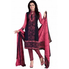Deals, Discounts & Offers on Women Clothing - Nazaquat Black Printed Crepe Unstitched Dress Material