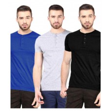 Deals, Discounts & Offers on Men Clothing - Gallop Multi Henley T Shirt Pack of 3
