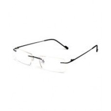 Deals, Discounts & Offers on Health & Personal Care - Redex Black Metal Rimless Rectangle Medium Eyeglasses