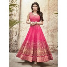 Deals, Discounts & Offers on Women Clothing - Eid Special Pink Georgette Anarkali suit -70001