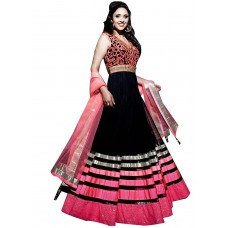 Deals, Discounts & Offers on Women Clothing - Look N Buy Women's navy black & pink Dress