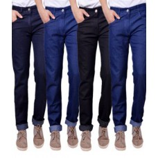 Deals, Discounts & Offers on Men Clothing - Masterly Weft Trendy Multicolor Pack Of 4 Mens Jeans