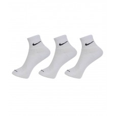 Deals, Discounts & Offers on Foot Wear - Nike White Cotton Ankle Length Socks - Pack of 3
