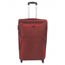 Deals, Discounts & Offers on Accessories - Safari Small (Below 60 cm) Red Flora 4 Wheel Trolley