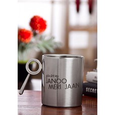 Deals, Discounts & Offers on Accessories - Hot Muggs Janoo Meri Jaan Stainless Steel Double Walled Mug, 350ml