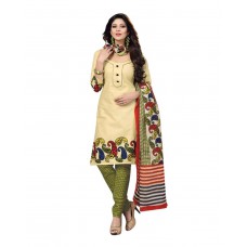Deals, Discounts & Offers on Women Clothing - Dfolks Women's Cotton Printed Unstitched Dress Material