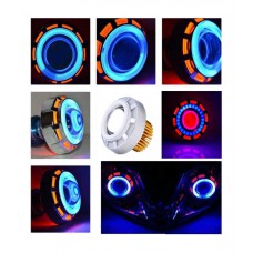 Deals, Discounts & Offers on Electronics - HRU LED Blue and Red Dual Angel Ring projector Lamp