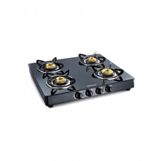 Deals, Discounts & Offers on Home Appliances - Sunflame Glass Cooktop Crystal Metal 4 Burner PLUS BK Gas Stove