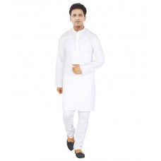 Deals, Discounts & Offers on Men Clothing - Jbn Creation White Pure Cotton Kurta Pyajama