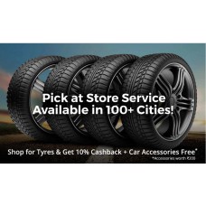 Deals, Discounts & Offers on Car & Bike Accessories - Shop for Tyres & Get 10% Cashback + Car Accessories Free