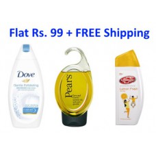 Deals, Discounts & Offers on Personal Care Appliances - Body Washes {Lux, Pears, Dove} Flat Rs. 99 + FREE Shipping