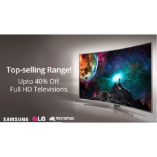 Deals, Discounts & Offers on Televisions - Top Selling Range Upto 40% HD TV offer
