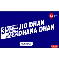 Deals, Discounts & Offers on Recharge - 1GB / Day for 3 Months–Rs.309 (Prime Members) or Rs. 309+Rs.99 {Non-Prime}