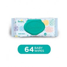 Deals, Discounts & Offers on Baby Care - Pampers Fresh Clean Baby Wipes (64Pcs) at Just Rs. 131 + FREE Shipping