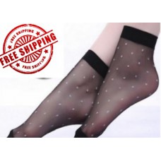 Deals, Discounts & Offers on Accessories - Sexy Elastic Dot Crystal Transparent socks (Pack Of 10) at Just Rs. 116 + FREE Shipping