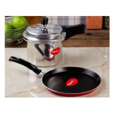 Deals, Discounts & Offers on Kitchen Containers - Pigeon Starter Kit - 3 L Cooker + Non Stick Tawa at Just Rs. 679