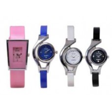 Deals, Discounts & Offers on Watches & Handbag - Glory Combo Of 4 Multicolour PU Analog Watch at Just Rs. 278 {Shipping Included}