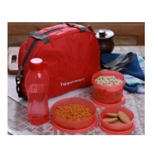 Deals, Discounts & Offers on Kitchen Containers - Tupperware Sling-A-Bling Lunch Box - Set of 5 + Bag at Extra Rs.250 Off