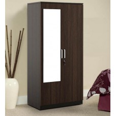 Deals, Discounts & Offers on Furniture - 43% Off on Two Door Wardrobe with Mirror in Wenge Colour by Spacewood