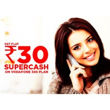Deals, Discounts & Offers on Recharge - Vodafone Unlimited Plan: Get Flat Rs. 30 Supercash On Recharge Of Rs. 346