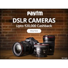 Deals, Discounts & Offers on Cameras - Get Upto Rs. 20000 Cashback On DSLR Cameras 