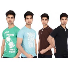 Deals, Discounts & Offers on Men Clothing - Mens Pack Of 2 Graphic Tees at Rs. 299