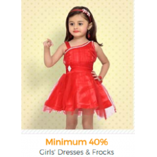 Deals, Discounts & Offers on Kid's Clothing - Min 40% off on Girls Dresses & Frocks