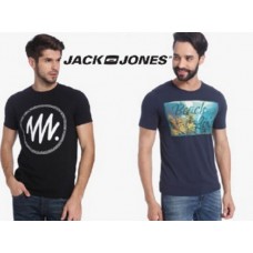 Deals, Discounts & Offers on Men Clothing - Jack & Jones T-shirts & POLOS at Flat 50% Off + Extra 10% OFF,starts at Rs. 358