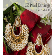 Deals, Discounts & Offers on Women - Flat 35% off on CZ Pearls Earrings